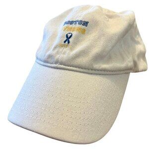 White Boston Strong Baseball Hat | Velcro Back, One Size Fits Most 🧢💪